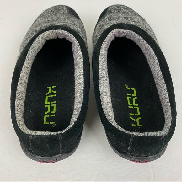 Kuru Shoes Kuru Draft Gray Black Go Anywhere Slippers